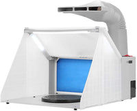 VIVOHOME Kit de cabina de pintura portátil con aerógrafo y 3 luces LED, mesa giratoria y manguera de filtro para modelo de tarta, manualidades, juguete para uñas - Arteztik
