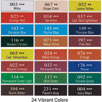 Artify - Juego de bocetos de acuarela para acuarela, 24 colores surtidos con 3 pinceles, juego de sartenes de acuarela perfecto para pinturas y dibujos animados, kit de acuarela de viaje mini - Arteztik
