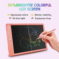 Derabika - Tablet para dibujar y escribir con pantalla LCD colorida de 10 pulgadas, borrable, para regalo de cumpleaños de niños de 3 a 7 años de edad, pizarra de garabatos, juguetes didácticos - Arteztik
