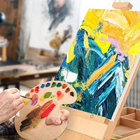 Caja de almacenamiento de pintura de caballete de arte Suministros para pintura caballete de mesa de madera para dibujar y dibujar estudiante (cuadro de caballete) - Arteztik
