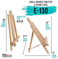 US Art Supply Caballete con armazón en forma de A, para exhibir sobre la mesa, tamaño pequeño, 11 pulgadas de alto (1 cada uno) - Arteztik
