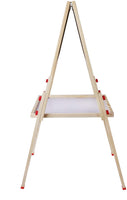 Caballete de madera de doble cara para niños, resistente, independiente, para dibujar, arte, caballete para niños, altura ajustable, pizarra magnética y pizarra blanca - Arteztik
