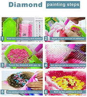 Kit completo de pintura de diamante para adultos y niños, con diamantes redondos para decoración de pared del hogar (13.8 x 17.7 in) - Arteztik
