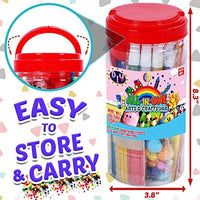 FunzBo Arts and Crafts Supplies for Kids - Craft Art Supply Kit for Toddlers Age 4 5 6 7 8 9 - All in One D.I.Y. Crafting Collage Arts Set for Kids (X-Large) - Arteztik
