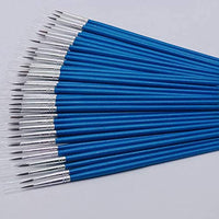 Paquete de 60 brochas redondas puntiagudas, cepillo de dibujo de rosca, pincel de dibujo hecho a mano, pincel de pintura de detalles para acrílico, aceite y acuarela (S(# 0)) - Arteztik
