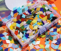 Lanyani 1050 piezas de azulejos de mosaico de vidrio de formas mixtas para manualidades, piezas de vidrieras coloridas para proyectos de mosaico - Arteztik
