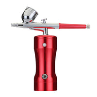 Snefe - Kit de aerógrafo, mini pistola compresora de aire, recargable, portátil, multiusos, pluma de aire con aguja de 0.012 in para maquillaje, tatuaje, decoración de uñas, coche, pintura, tarta, US, Rosado - Arteztik
