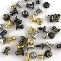 150 juegos de 0.315 x 0.197 x 0.315 in de color mezclado botones picos y tachuelas kit de cabeza redonda tornillo trasero cuero artesanía rápido remache punk Stud y Spike para ropa zapatos cinturones bolsos collares de perro accesorios 5/16 pulgadas - Arteztik
