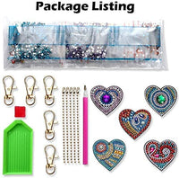 CooCu - Llavero con diamantes de imitación, diseño de mosaico con diamantes de imitación, para hacer taladros decorativos, arte y manualidades, para adultos y niños (corazón) - Arteztik
