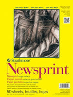 Strathmore (307-824) 300 Series - Bloc de papel de periódico, 24.0 x 36.1 in, 50 hojas - Arteztik
