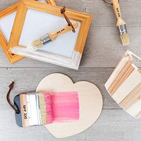 DIYARTZ - Juego de 3 pinceles de pintura, cerdas naturales, gruesas y duraderas - Arteztik

