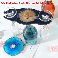 dressplus - Juego de 3 moldes de silicona para vino, bandejas de vidrio irregular de ágata, posavasos, moldes de resina epoxi para manualidades, cuencos y decoración del hogar - Arteztik
