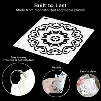 Outivity - 56 plantillas de mandala para pintar sobre madera, rocas, telas, metal, muebles y paredes, flexibles y reutilizables (3,6 x 3,6 pulgadas) - Arteztik
