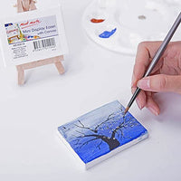 Mont Marte Mini caballete y mini lienzo de 2.4 x 3.1 in para pintar dibujo artesanal, bonito juego de arte contiene 36 lienzos y caballetes - Arteztik
