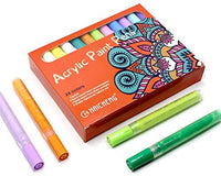 Rotuladores acrílicos de pintura de 24 colores para rocas, madera, metal, vidrio, plástico, lienzo, cerámica, álbum de fotos, manualidades y proyectos escolares en casi todas las superficies. - Arteztik

