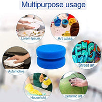 Esponja de pintura, aplicador de esponja de pintura con bolsa de almacenamiento de malla para colgar, esponjas de acuarela (esponja de color azul) - Arteztik
