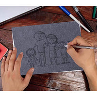 Papel de carbón negro de transferencia de carbono para madera, papel, lienzo y otras superficies artísticas, 100 unidades. - Arteztik
