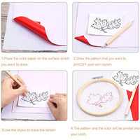 Lainrrew 10 unidades de papel de transferencia Coloful, papel de calco reutilizable, papel de transferencia de carbono y agua, con 2 unidades de lápiz para grabado en relieve para tallar dibujo, pintura de punto de cruz - Arteztik
