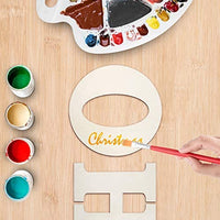 4 piezas grandes sin terminar pintables en blanco de madera de 11.6 x 11.8 pulgadas decoración de festivales de Navidad, árbol de Navidad colgante de madera para niños DIY arte manualidades (letras caseras) - Arteztik
