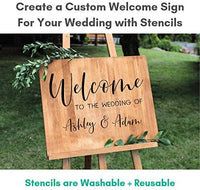 Plantillas de boda – Juego de 6 plantillas de alfabeto reutilizables para hacer decoraciones de boda personalizadas, plantillas de letras de boda fáciles en una fuente moderna de plantilla de guión - Arteztik
