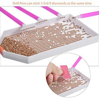 Benote accesorios de pintura de diamante, 5D kits de herramientas de pintura de diamante con bolígrafo de taladro LED, bandeja de luz Kits de pintura de diamante para arte DIY Craft Adultos o niños - Arteztik
