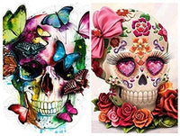BYAMD - Kit de pintura de diamante 5d para adultos y niños, calaveras con taladro completo para decoración de la pared del hogar - Arteztik
