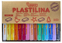 Jovi Plastilina arcilla de modelado reutilizable y no seca; barras de 12.35 oz, 11.5 libras en total; juego de 15, perfecto para proyectos de arte y manualidades - Arteztik

