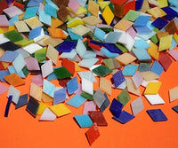 Lanyani 1050 piezas de azulejos de mosaico de vidrio de formas mixtas para manualidades, piezas de vidrieras coloridas para proyectos de mosaico - Arteztik
