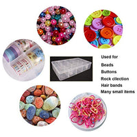 SUITUS 4 unidades 15 grandes compartimentos caja organizadora de plástico para cinta Washi, caja de almacenamiento transparente con divisores ajustables para joyas, manualidades, pegatinas, cuentas, aparejos de pesca (10.8 x 6.5 x 2.2 pulgadas) - Arteztik
