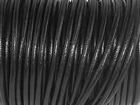 Cords Craft – Ronda de piel Cord para mujer Ronda Pulsera, Collares Plain Cord 1,5 mm 2 Negro - Arteztik
