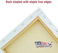 US Art suministro gratuito 6 x 6 inch ácido calidad profesional Perfil lona 6-Pack – 3/4 12 onza PRIMED Gesso – (1 Full Caso de 6 Individuales Lienzos) - Arteztik

