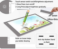 Caja tiralíneas portátil, muy fina, luz led, cable de alimentación USB, brillo ajustable, caja para artistas, de dibujo, bocetos, diseño de animaciones, visor de rayos - Arteztik
