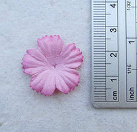 100 piezas de parches de flores de 1.142 x 1.142 in de papel de morera para álbumes de recortes de boda muñeca suministros de la tarjeta mini flores de papel - Arteztik
