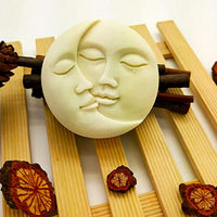 Molde de jabón de silicona para 4 cavidades Sun & Moon, molde de jabón de silicona para barra de loción casera, bombas de baño, arcilla polimérica, fabricación de resina DIY - Arteztik

