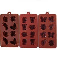 STARUBY Moldes de silicona antiadherentes para chocolate, moldes de jabón, moldes de silicona para hornear kit de fabricación, juego de 3 temas forestales con diferentes formas animales, encantador y divertido para niños - Arteztik
