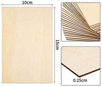 Ruisita - 60 piezas rectangulares de madera sin terminar de 5.9 x 3.9 in, esquinas afiladas en blanco para proyectos hechos a mano y decoración del hogar - Arteztik
