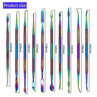 SKMZ - Juego de 10 espátulas de acero inoxidable para tallar cera de tamaño grande, herramienta de tallado, espátula de doble extremo, arcoíris para tallar cera, estatua de todos los santos y regalo de Navidad - Arteztik
