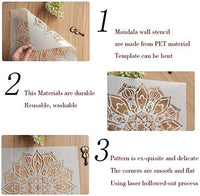 Juego de 56 plantillas de mandala para pintar y dibujar en madera de roca - Arteztik
