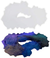 Iriisy - Bandeja grande de resina para molde de silicona, posavasos de ágata hueca irregular de geoda, moldes de fundición epoxi para hacer bricolaje, bandeja de ágata sintética, tabla de servir, posavasos, alfombrillas, decoración del hogar - Arteztik
