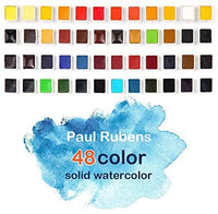 Colores Paul Rubens Artist Grado Acuarela Pasteles Sólidos de Viaje Bolsillo Set Gouache Pintura con Caja de Metal - Arteztik
