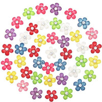 Dandan bricolaje 80pcs 10 mm (0.4") Mini – Flores de resina con brillante Rhinestone Flatback Resina Botones Flatback Resina Craft – Tarjetas de flores phonecover Craft Scrapbooking - Arteztik
