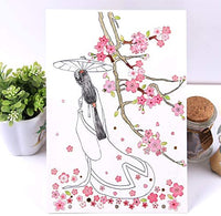 Kinteshun Sakura - Pegatinas para álbumes de recortes, estilo japonés, autoadhesivas, decorativas con flores de cerezo (6 unidades con diferentes patrones) - Arteztik
