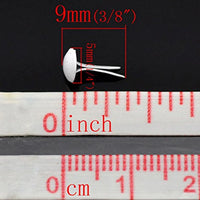 500 sujetadores redondos de metal para álbumes de recortes, sujetadores de papel, remaches, adornos para álbumes de recortes, 0.354 x 0.197 in - Arteztik

