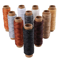 Suwimut - Juego de 26 herramientas de costura de cuero, herramientas de bricolaje de cuero con agujero de 0.157 in, punzón de punta, hilo encerado y agujas de costura de ojo grande para trabajo de cuero, manualidades, proyectos - Arteztik

