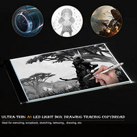 aibecy A4 caja de luz ultra-delgado Panel tablero de Tracer Pintura de mesa de luz Tracing Pad copia LED portátil con función de memoria de regulable de intensidad de brillo de dibujo para artista animación visualización de rayos X tatuaje - Arteztik
