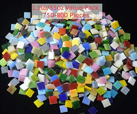 Lanyani 1050 piezas de azulejos de mosaico de vidrio de formas mixtas para manualidades, piezas de vidrieras coloridas para proyectos de mosaico - Arteztik
