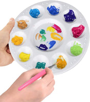 FineGood - Juego de pinceles para pintar con bandeja de pintura, punta redonda, nailon, para niños, estudiantes y principiantes - Arteztik
