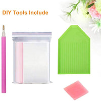 Kit de pintura de diamante redondo completo 5D, kit de pintura de diamante de imitación de bricolaje para adultos bordado artes decoración del hogar maceta en el taburete 11.8x15.7 pulgadas - Arteztik
