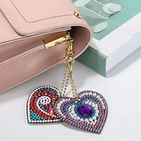 CooCu - Llavero con diamantes de imitación, diseño de mosaico con diamantes de imitación, para hacer taladros decorativos, arte y manualidades, para adultos y niños (corazón) - Arteztik

