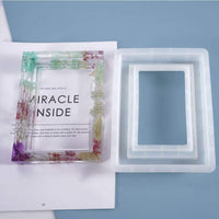 SSEE - Molde de silicona para marcos de fotos y marcos de fotos (resina epoxi UV), transparente - Arteztik
